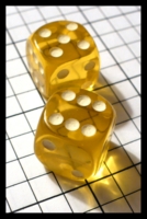Dice : Dice - 6D - SKB Translucent Yellow with White Pips - SK Collection but Nov 2010